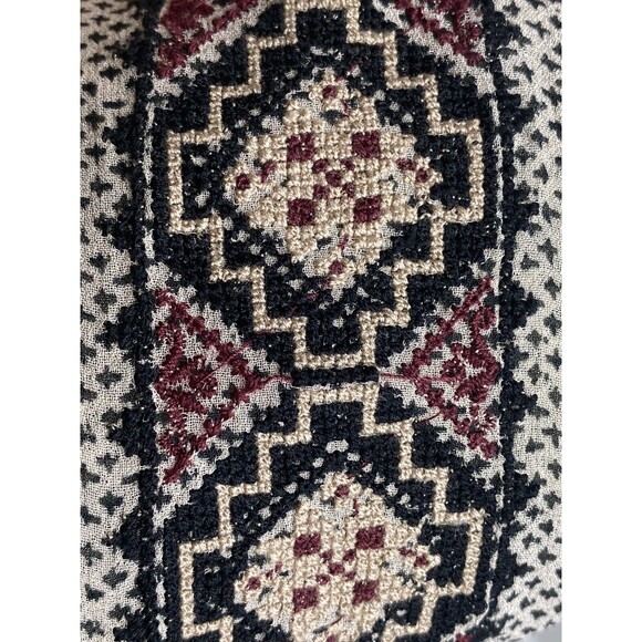 F. Joie Silk Blouse Size L Multicolor 3/4 Sleeve Round Neck - Picture 9 of 9